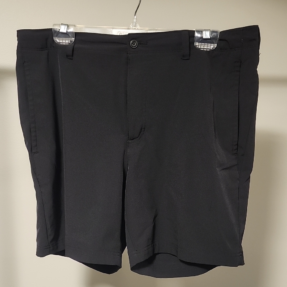 ⭐ PGA Tour Men's Black Flat Front Shorts Size 36